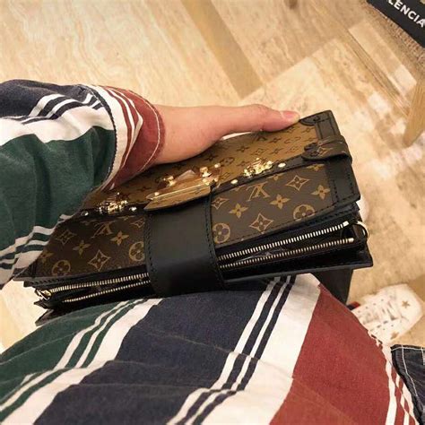 lv black monogram clutch|louis vuitton monogram reverse.